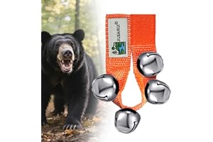 JIUSAIRUI Outdoor Bear Bells for Hiking Safety: Bear Horn to Scare Bears Deterrent Devices for Dogs Biking Fishing Camping Climbing