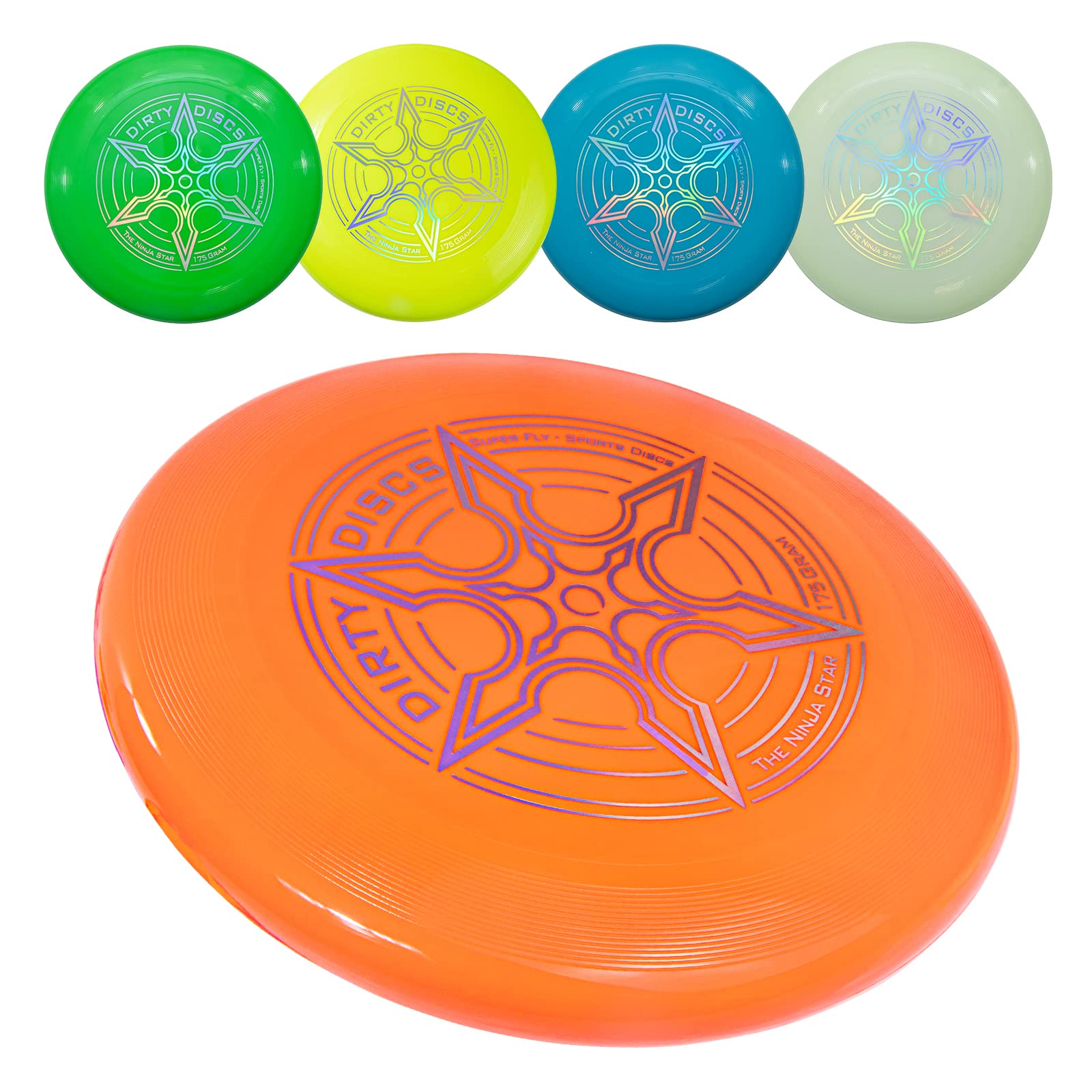 INDY - Dirty Disc (175 g) (Orange) Frisbee, Professional Frisbee Disc, Throwing Disc, Flying Disc, Sports Toy, Sports Game for Children and Adults