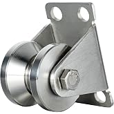 SHINICO 32mm Cable Pulley Wheel Wall Mount, Bearings Inside, V Style Stainless Steel Rope Pulley for Pulley System, Sliding Gate 1Pcs