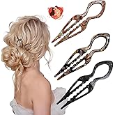 3PCS Prestige French Hair Pin for Women,French Hair Pin for Thin Thick Hair,Double-notch Locking Mechanism Anti-loosening Women Hair Accessories Valentine's Day Gifts