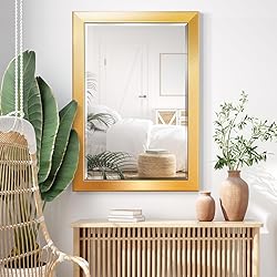 Renditions Gallery Rectangular Shiny Gold Wood