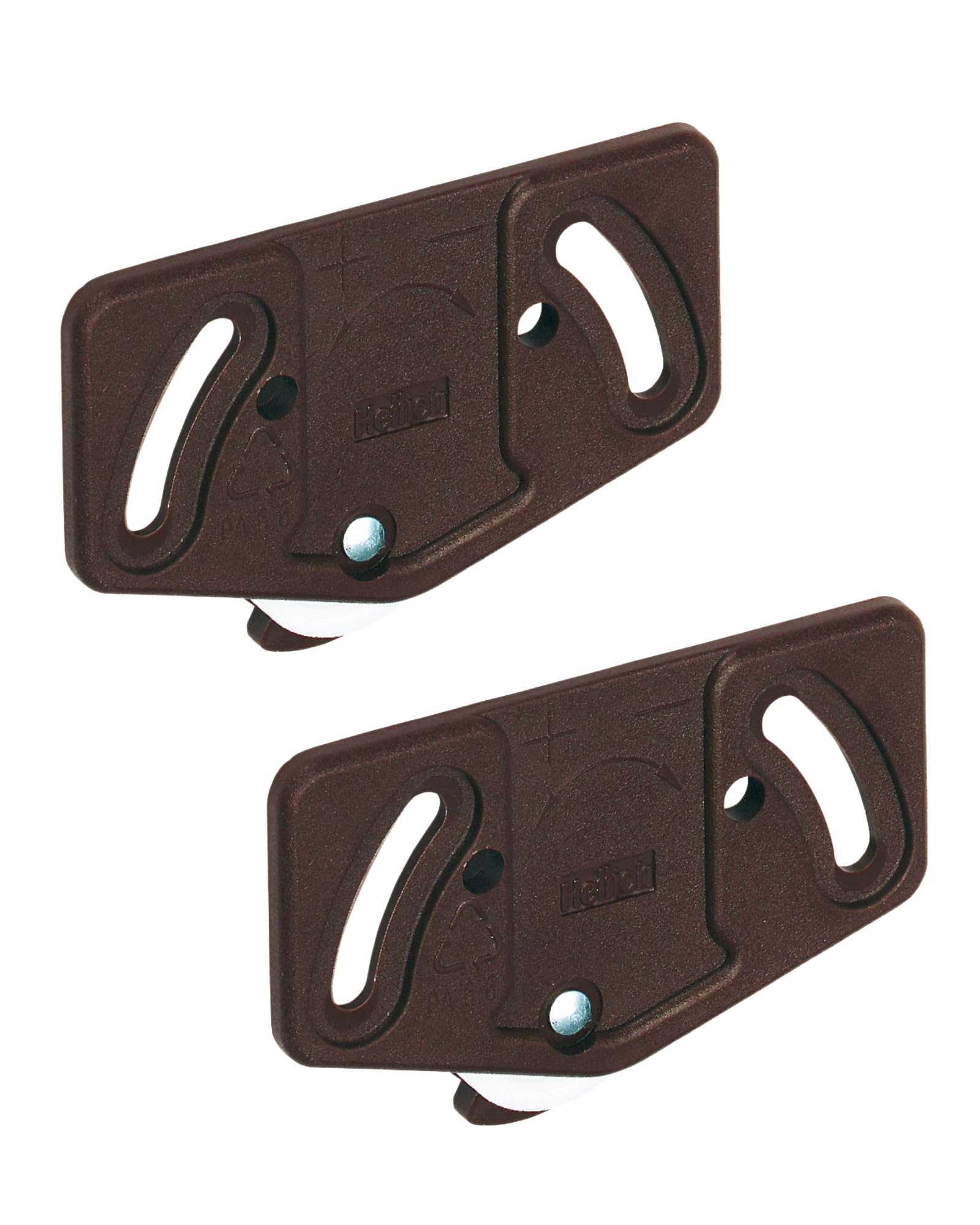 Gedotec Slide Line 55 Sliding Door Trolley Cabinet Track System - Wheels for Lower Rail, 15 kg Capacity, Plastic Brown, Pack of 2 for Furniture — image 1