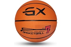 GX Tour+ Rubber Basketball, Size 7 (29.5 inches), Indoor/Outdoor, Durable Tire Textured Rubber