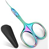 Wgbon Curved Cuticle Scissors, Extra Fine Tip, Manicure Pedicure | Fine curved tip for manicure, pedicure and eyebrow trimming. For women and men. Compact grooming tool for precise nail care.
