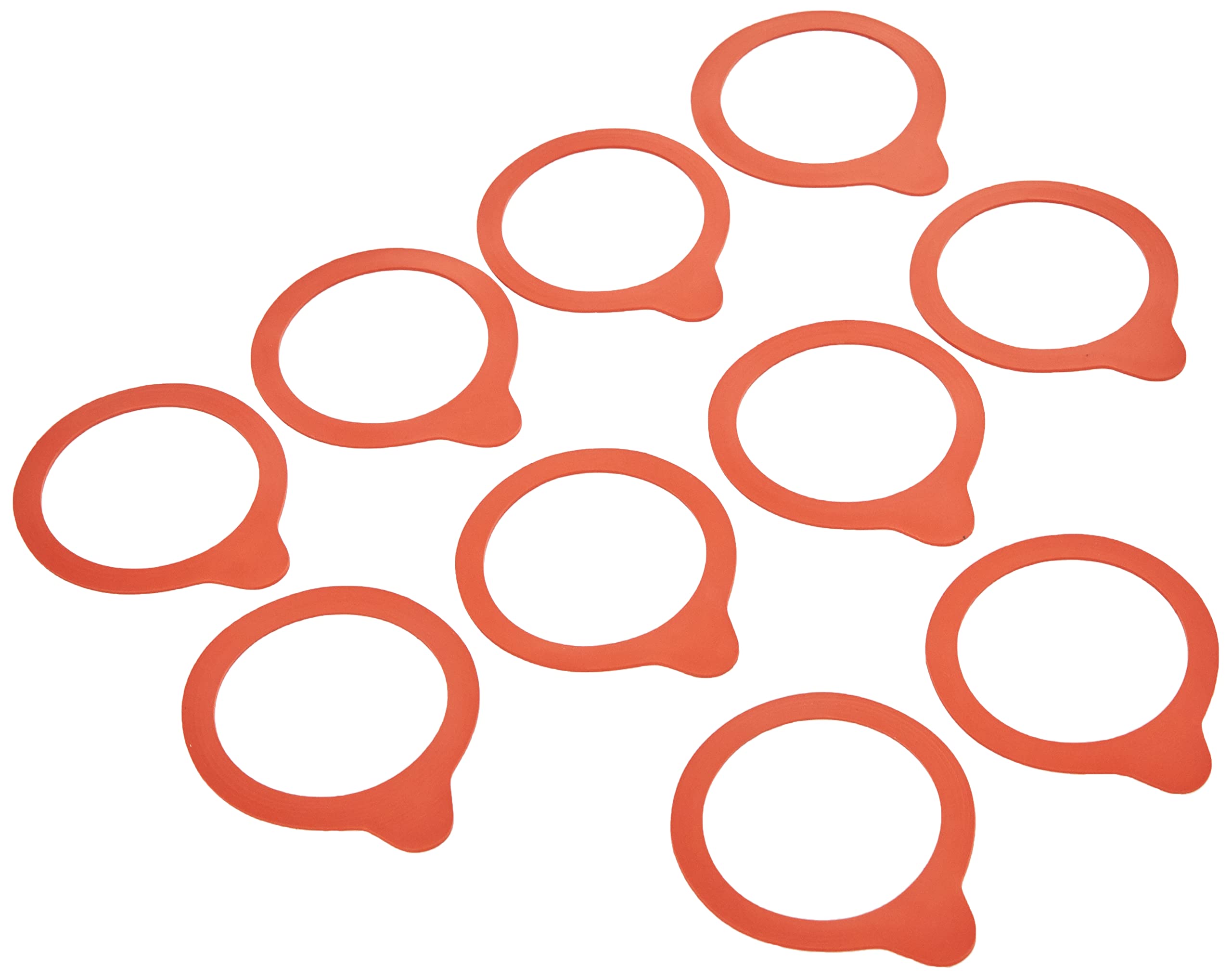 Weck Preserving Rings Made from Natural Rubber suitable for Preserving Jar Diameter – Pack of 10, red, 60 mm