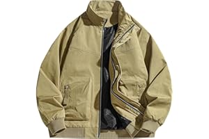 Men's Bomber Jackets Casual Stylish Thermal Quilted Cargo Jacket Lightweight Winter Coats, M-8XL Generic