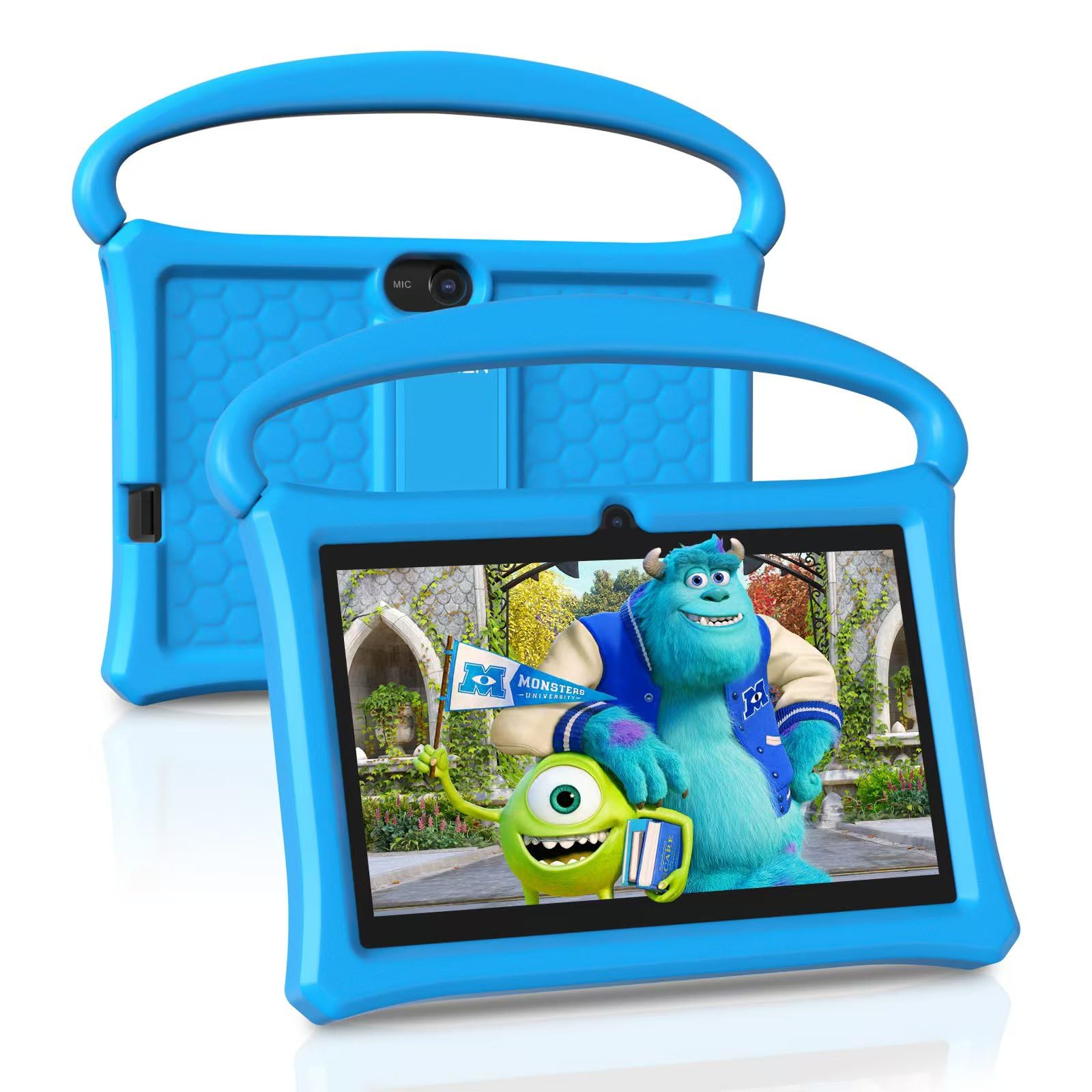 BAKEN Kids Mini Tablet, 7 inch Android Tablet for Kids with 4GB(2+2 Expand) Ram 32GB ROM, EVA Shockproof Case, Eye Protection IPS Screen, Premium Parent Control Pre-Installed Educational APP(Blue)