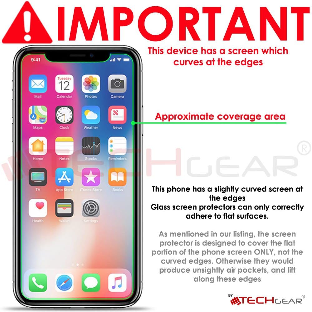 TECHGEAR [2 Pack Glass Screen Protector for iPhone 11 Pro, iPhone XS, X - Image 4