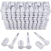 NovelBee 100pcs White Bolt Seals for Cargo Container Truck Trailer Lock | 100pcs Cargo Container Seal,Shipping Seal,Container Locks,Truck Trailers Seal,Metal Seal,with Print Progressive Numbering