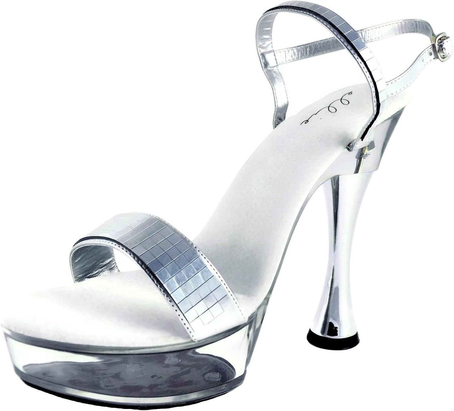 6 inch silver heels