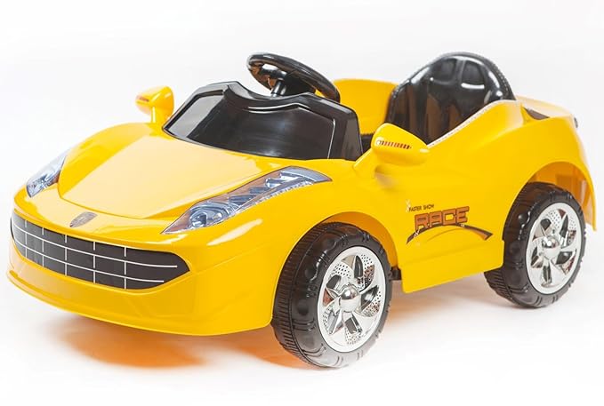 Toyhouse Battery Operated Sporty Car Ride On for 2 to 5 Years Kids, Yellow