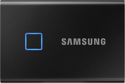 Samsung T7 Touch Portable SSD 2TB USB 3.2 External Solid State Drive Black
