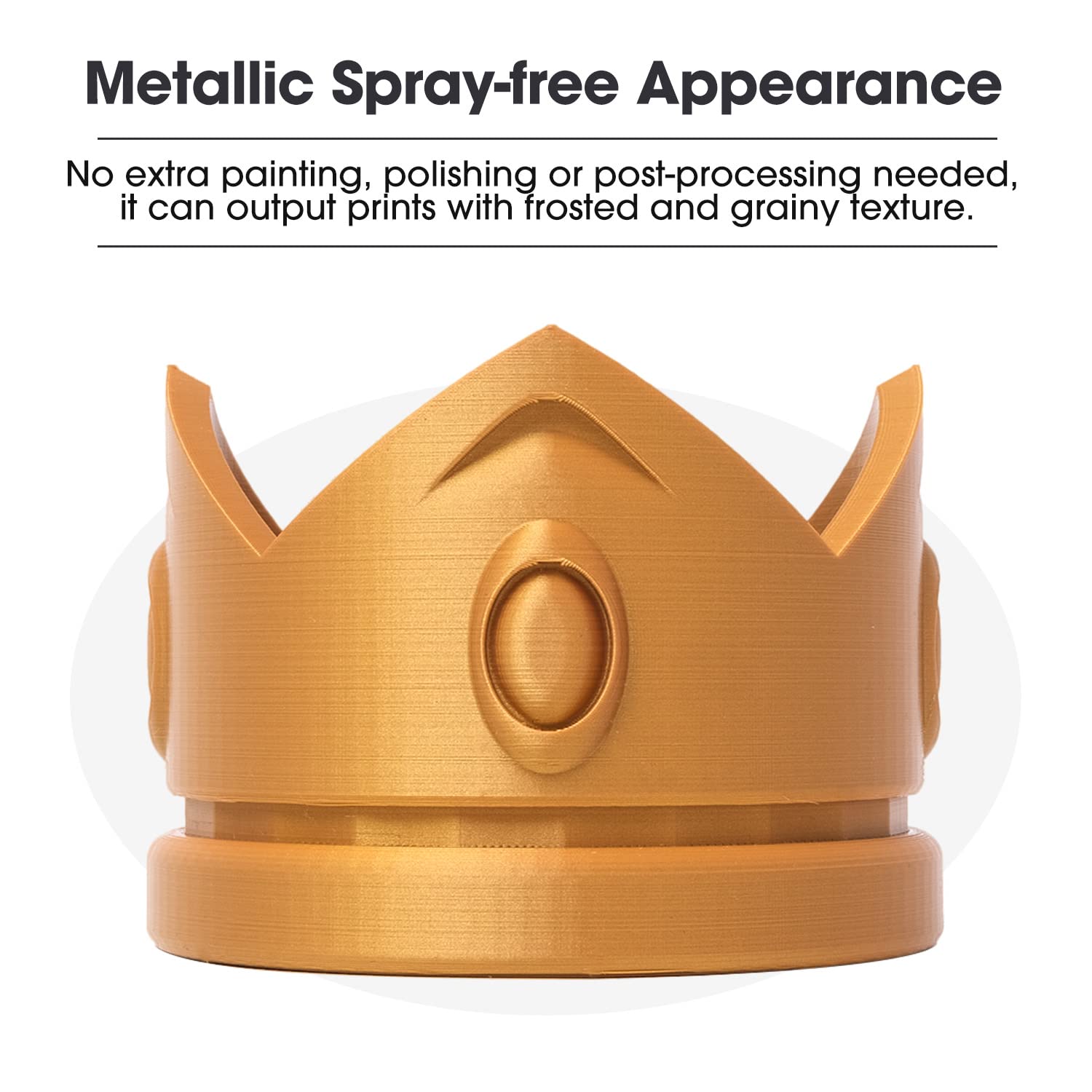 eSUN Metall PLA Filament 1.75mm, Metallisches Sprühfrei 3D Drucker Filament PLA, Maßgenauigkeit +/- 0.05mm, 1KG Spule (2.2 LBS) 3D Druck Filament für 3D Drucker, Bronze 3