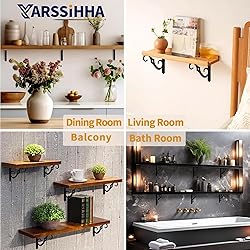 Yarssihha 10 Inch Decorative Shelf Brackets, 4 Pack