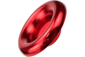 Modengzhe 3.5-inch Bellmouth Type Aluminum Velocity Stack Adapter, Air Intake Horn Air Inlet Decorative Cover (Red)