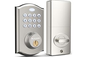 Keyless Entry Door Lock - Electronic Door Lock with Keypad, Smart Deadbolt Lock with Auto Lock, Security Waterproof Smart Lock, Easy to Install, Ideal for Front Door, Home Use, Apartment - ELAMOR M19