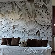 Carta Da Parati Premium Con Palme - 450x315 Cm, TNT, Design Giungla Grigio, Per Interni - Foto 6