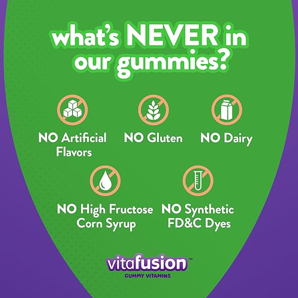 VITAFUSION MULTI+ IMMUNE SUPPORT* – 2-IN-1 BENEFITS & FLAVORS – ADULT GUMMY VITAMINS WITH VITAMIN C, ZINC, DAILY MULTIVITAMINS, 90 COUNT