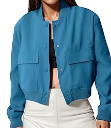Modegal Women's Fall Varsity Bomber Jackets Long