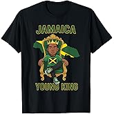 Jamaica Young King Proud Jamaican Flag for Boys T-Shirt
