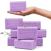 Australian Botanical Soap, 6.6 OZ, Lavender and Essential Oil, Triple Milled Bars made with a Natural Soap Base and Enriched with Organic Shea Butter, Pack of 8