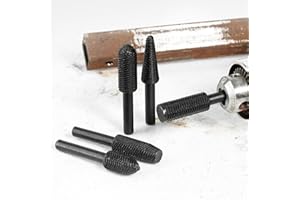 5-Piece Rotary Wood Carving Burr Set for Grinding and Engraving with 6.25mm Shank and 12mm Head Diameter