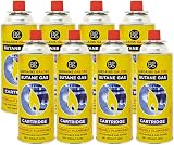 BARGAINS-GALORE 8 Butane Gas Bottles Canister Camping Heater Cooker BBQ view 1