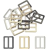 uxcell Metal Flat Rectangle Ring Metal Rectangular Buckle Rings Square Strap Webbing Loop for DIY Craft