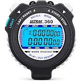 ULTRAK 360 30-Memory Lap Split Stopwatch for Track &amp; Team Sports | 30 lap/split memory, countdown timer, 2-row display, EL backlight, water resistance &amp; 1/100-sec precision
