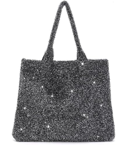 Amazon.com: Women's Glitter Sequins Shoulder Tote Big Capacity