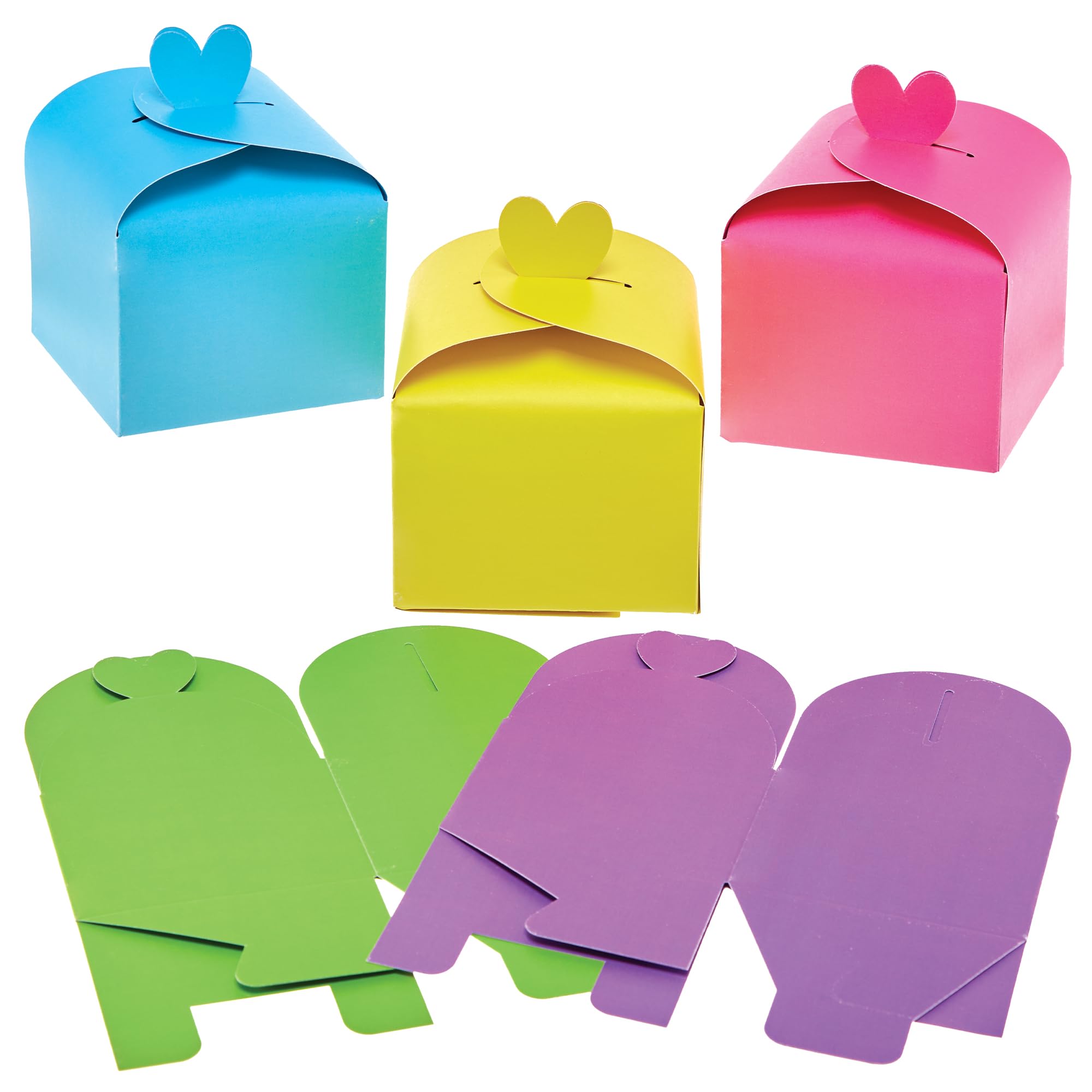Baker Ross FX946 Heart Gift Boxes - Pack of 10, Valentines Day Gift Boxes for Crafts
