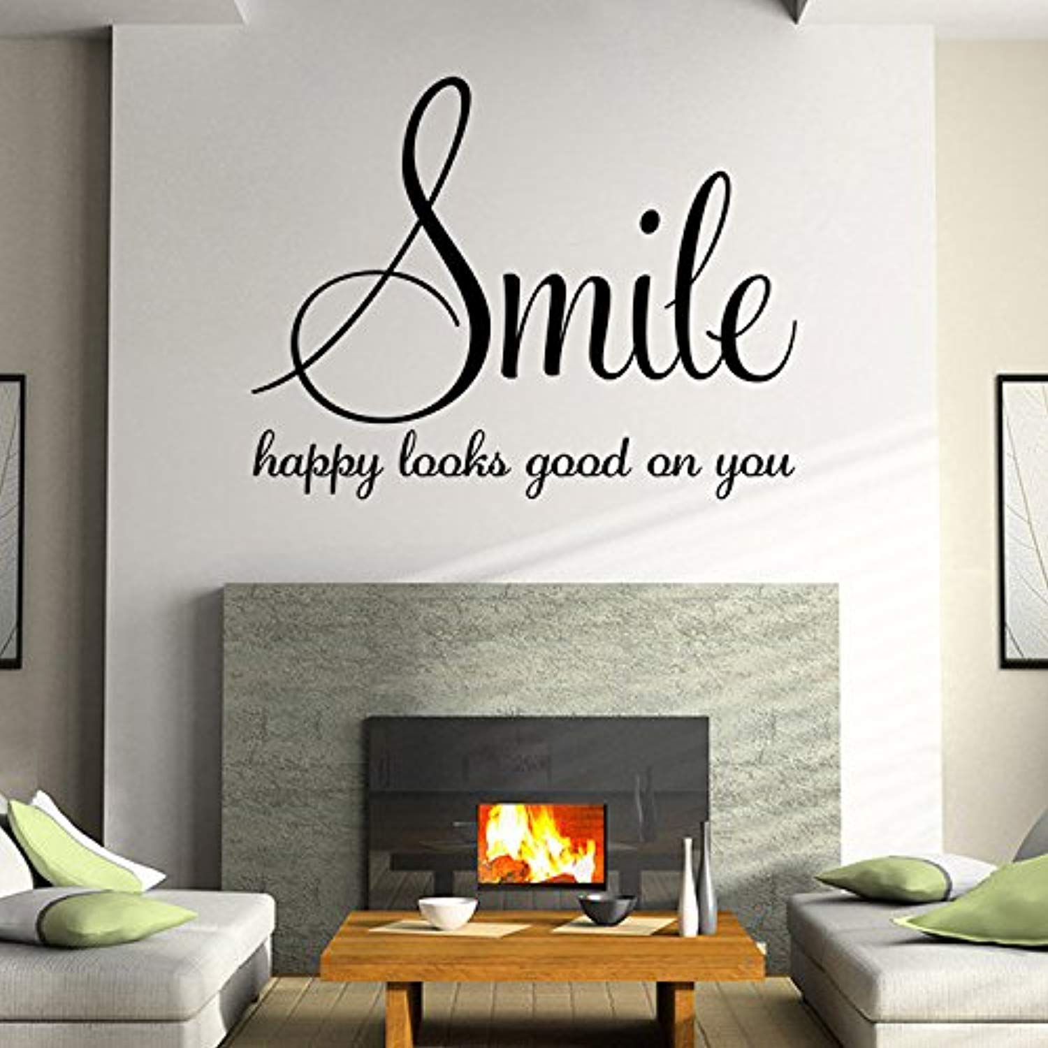 Amazon Com Quotes Smile Happy Looks Good On Living Room
