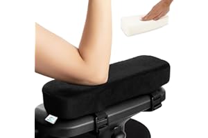 ERGO OFFICE Thick Memory Foam Office Chair Arm Pads - Office Chair Armrest Covers Provide Elbow Cushion and Relieve Pressure - Ergonomic Desk Chair Arm Covers - Gaming, Computer Chair Rest Pads (Set of 2)