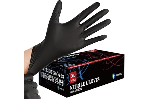 PROMEDIX P Nitrile Gloves, 4mil-100 count, Gloves Disposable Latex Free, Disposable Gloves for Household, Food safe…