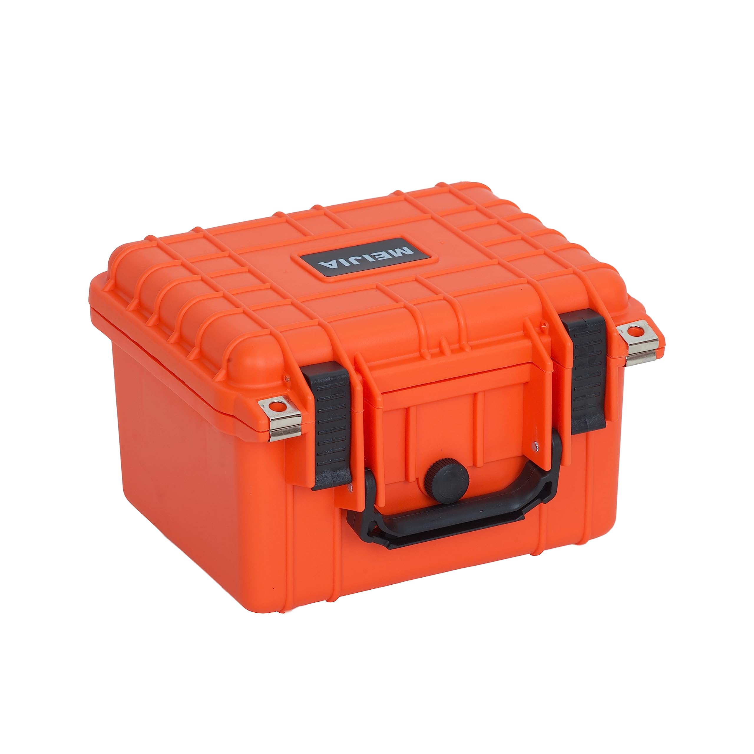 MEIJIA Portable All Weather Waterproof Protective Hard Case,Compact Camera Case with Customizable Foam, Fit Use of Drones,Camera,Equipments, 10.62 x9.68x6.87inch (Orange)