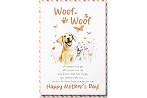 BlinkBlink Mother Day Card from Dog, Mothers Day Card Dog with Envelope and Seal, Fur Mom Mothers Day Card, Funny Mothers Day Card from Dog