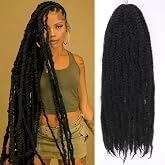 RuiYok 8 Packs 30 Inch Marley Twist Braiding Hair 1B# | Pre-Separated Marley Hair Crochet Braids Black Long Springy Afro Kinky Hair for Crochet Locs Braiding Hair
