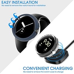 Tiorecime 4 Pack Case for Pixel Watch 2/Pixel