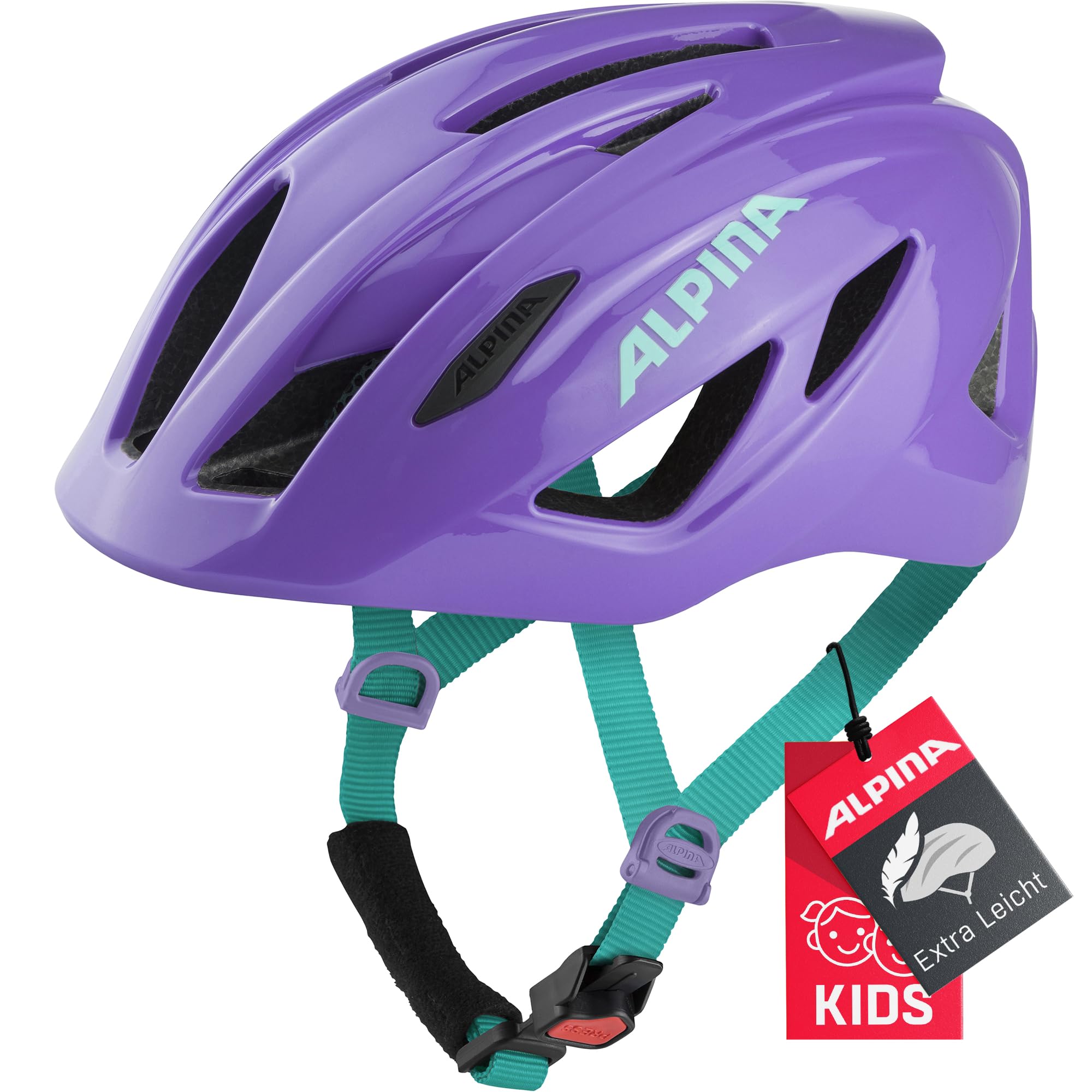 ALPINA Unisex - Children, PICO cycling helmet, purple gloss, 50-55 cm