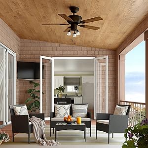 Cloud Mountain 4 Piece Patio Furniture Sets Outdoor Conversation Set Pool Backyard Lawn Use, Black Wicker & Beige Cushions