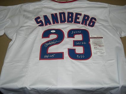 ryne sandberg autographed bat