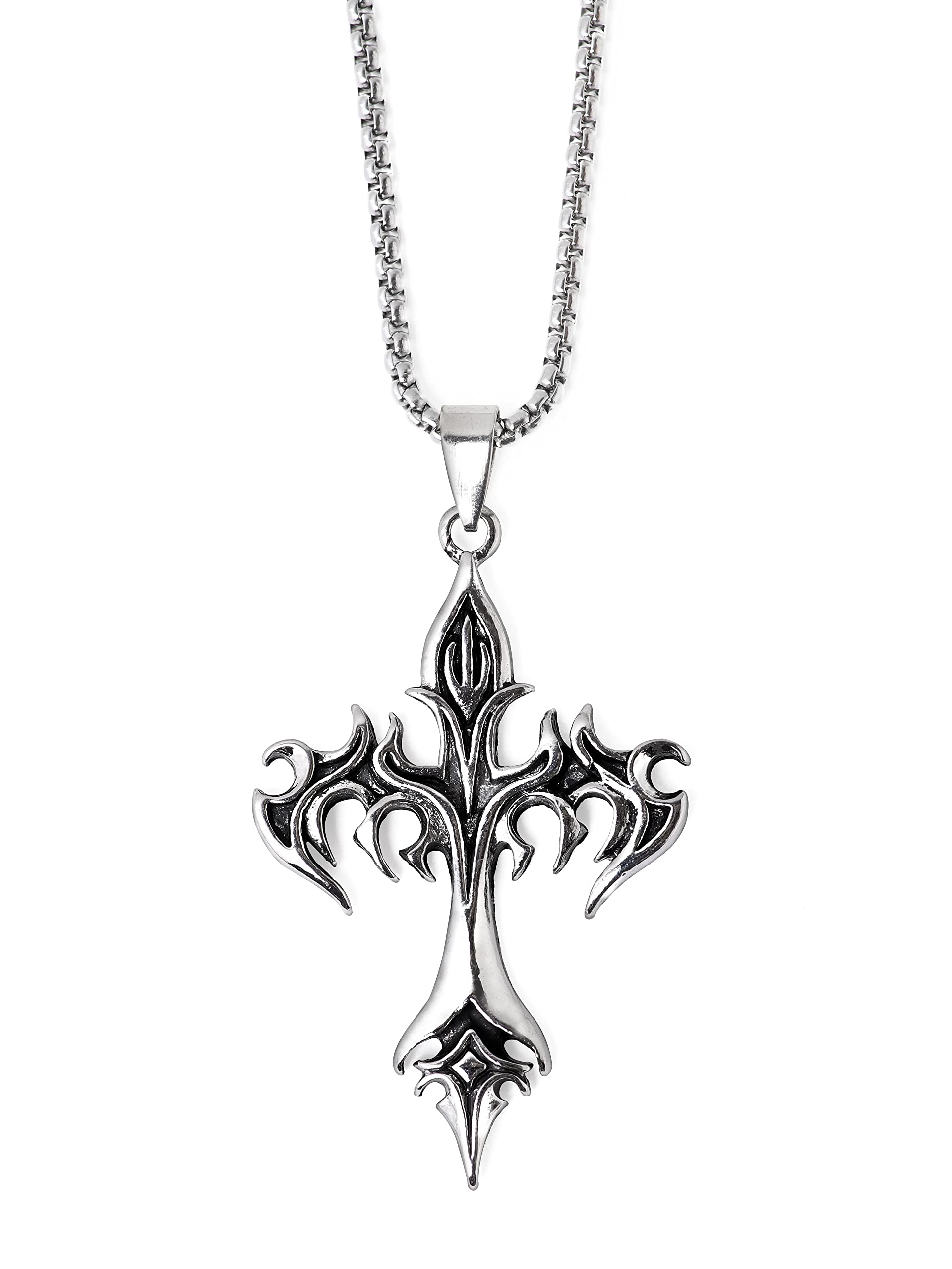 Gothic Cross Necklace, Goth Emo Punk Grunge Y2k Necklace, Goth 