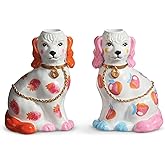 RAZ Imports 5.75" Dog Candle Holder With Fruit Motif For Indoor Tabletop Use
