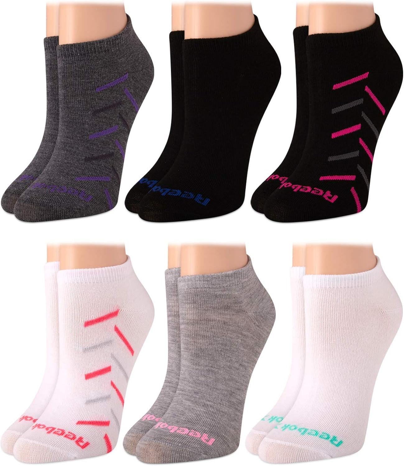 Reebok Women's Socks 6 Pack Athletic QuarterCrew Socks Amazon.co.uk