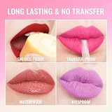 Oulac Matte Liquid Lipstick Coral Red M07 Vegan Non Transfer view 6
