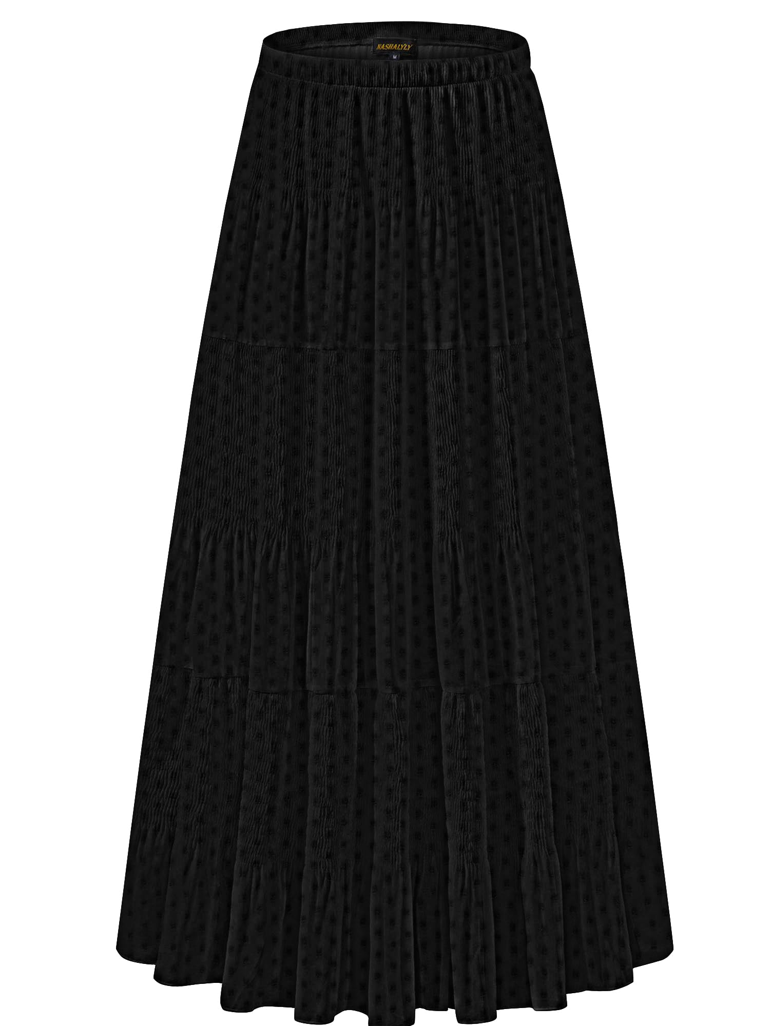 NASHALYLY Women's Chiffon Elastic High Waist