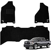 WENNEBIRD Superior Carpet Floor Mats for 2013-2018 Dodge Ram 1500 Crew Cab, 0.6-Inch Ultra-Thick, Noise-Reducing, All-Weather Waterproof Anti-Slip – 3-Pc Set