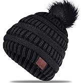FashionLive Wireless Music Beanie Women Beanie Girls Hat Over Ear Headset Sports Stereo Headphone with Microphone Speaker Womens Beanie