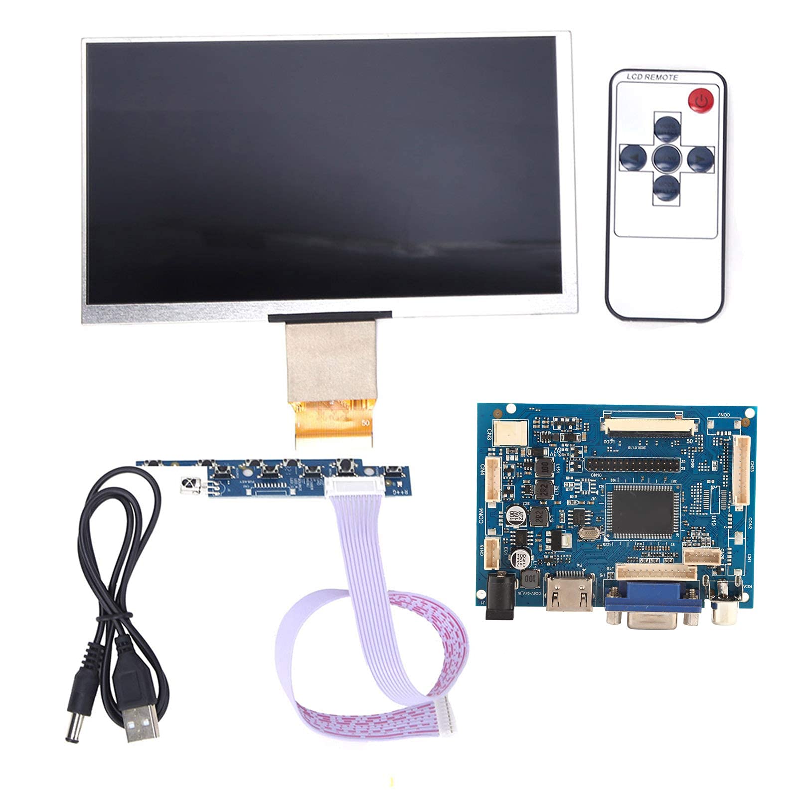 Hilitand TFT LCD Display HDMI VGA Monitor Screen Kit 7 Inch 1024 * 600 Compatible 3/2