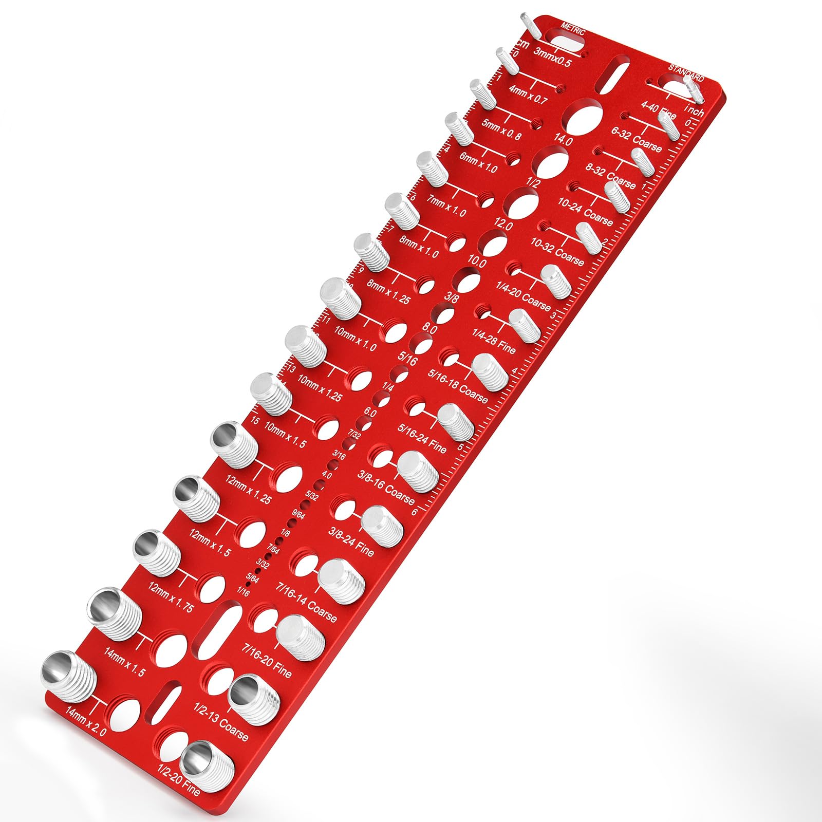 30 Nut Bolt Thread Checker 15 Standard Metric Gauge SAE Size Finder